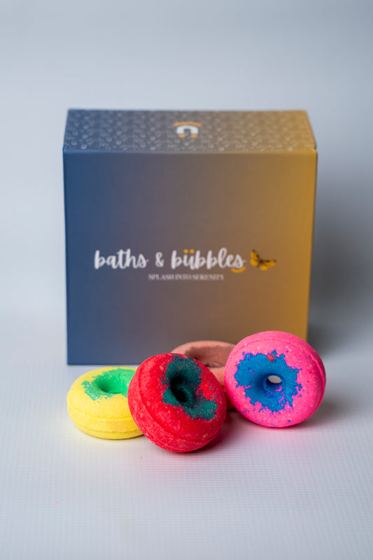 Double Shade Donut Bath Bombs (Set of 4)