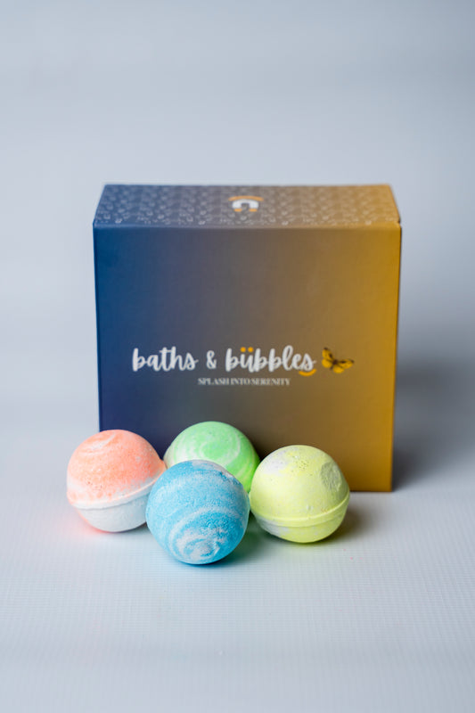 Round Swirl Bath Bombs (Set of 4)