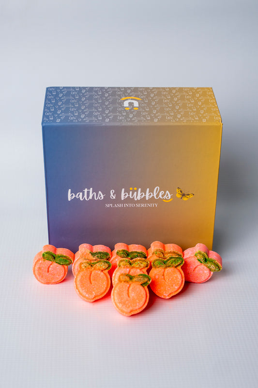 Peach Mini Bath Bombs (Set of 9)