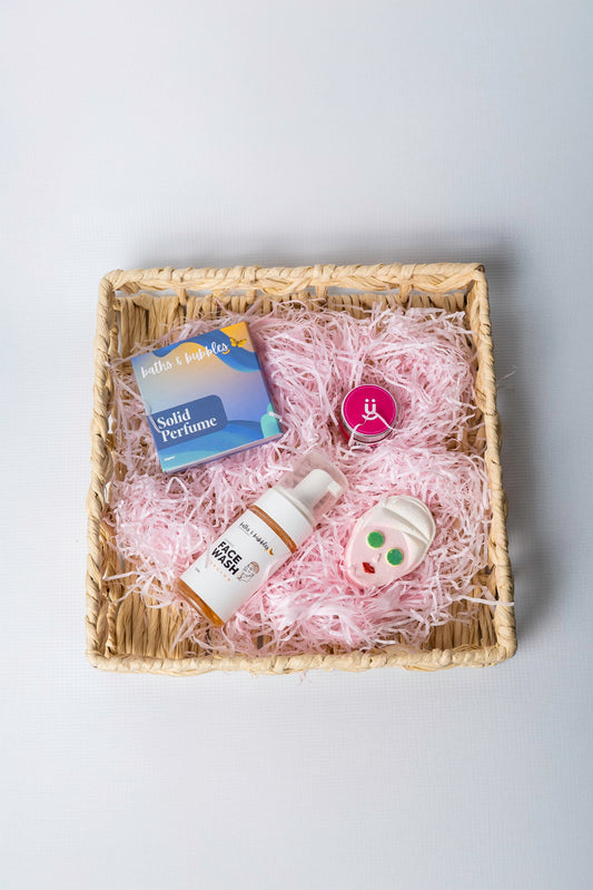 Mother’s Day Pure Bliss Skincare Box: Facewash, Lip Balm, Perfume Bar & Bath Bomb