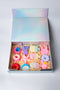 Sweet Escape Bath Bomb Gift Set: Donut, Melted Candy, Juice Glass & Beach Theme (Pack of 12)