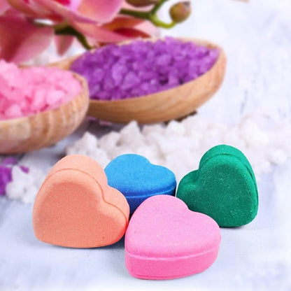 Heart Shaped Bath Bombs (Set of 4)